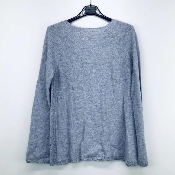 Loft Women's M Sweater Knit Textured Purple Pullover Winter Cotton Blend NWT O39 - Picture 5 of 5